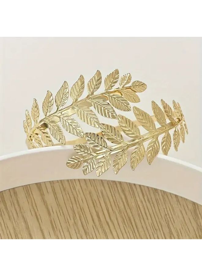 Elegant Silvery Leaf Pattern Curtain Tieback No Drill Installation Durable Aluminum Alloy - Image 4